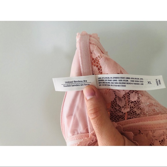 Blush Pink Bandeau Bralette - Picture 4 of 4